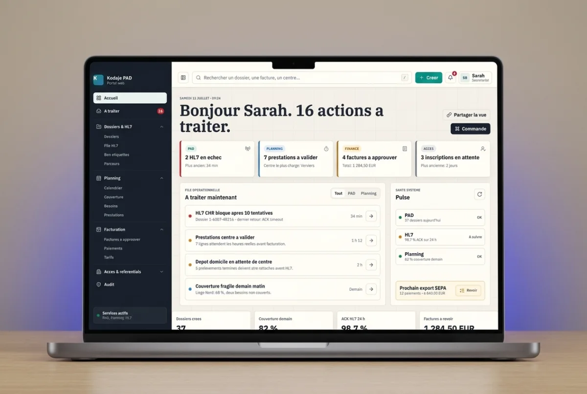 Portail secrétariat · HL7 & dossiers